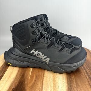 Hoka One One Tennine Hiking Gore-Tex Boots Men's Size 10.5 Black 1113510-BDGGR